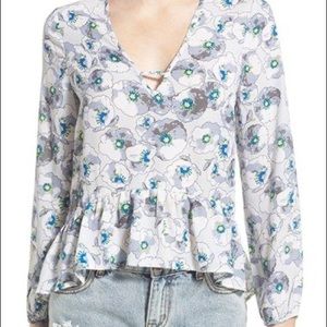 Nordstrom Love Sadie peplum blouse